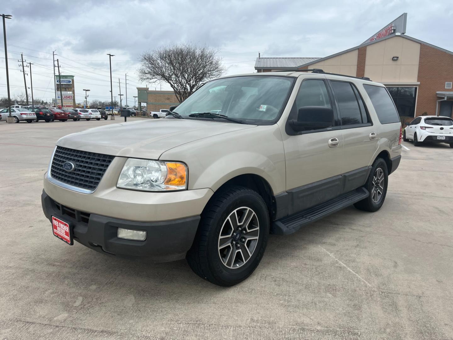 2004 GOLD /TAN Ford Expedition XLT 4.6L 2WD (1FMRU15W54L) with an 4.6L V8 SOHC 16V engine, 4-Speed Automatic Overdrive transmission, located at 14700 Tomball Parkway 249, Houston, TX, 77086, (281) 444-2200, 29.928619, -95.504074 - Photo#2